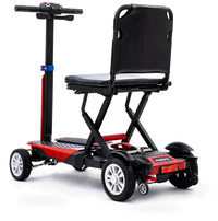 HKM-0023379 Foldable Mobility Scooter 250W Motor 24V 10Ah Battery 15.5 mi Range 4 mph Speed 440.9 lb Capacity, LED Lights