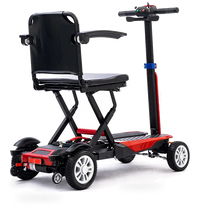 HKM-0023379 Foldable Mobility Scooter 250W Motor 24V 10Ah Battery 15.5 mi Range 4 mph Speed 440.9 lb Capacity, LED Lights
