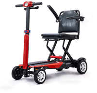 HKM-0023379 Foldable Mobility Scooter 250W Motor 24V 10Ah Battery 15.5 mi Range 4 mph Speed 440.9 lb Capacity, LED Lights