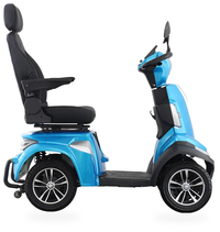 HKM-0285523 Foldable Mobility Scooter 300W Motor 24V 20Ah Battery 15 mi Range 5 mph Speed, Bluetooth, Folding Design