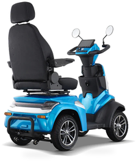 HKM-0285523 Foldable Mobility Scooter 300W Motor 24V 20Ah Battery 15 mi Range 5 mph Speed, Bluetooth, Folding Design