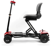 HKM-0416595 Foldable Mobility Scooter 270W Motor 24V 12Ah Battery 11.2 mi Range 5 mph Speed, Bluetooth, Folding Design