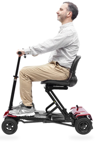 HKM-0416595 Foldable Mobility Scooter 270W Motor 24V 12Ah Battery 11.2 mi Range 5 mph Speed, Bluetooth, Folding Design