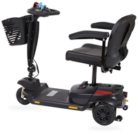 HKM-0645971 4-Wheel Mobility Scooter 300W Motor 24V 12Ah Battery 11 mi Range 6 mph Speed 330.7 lb Capacity, Electromagnetic Brake