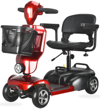 HKM-0678739 Foldable Mobility Scooter 300W Motor 24V 12Ah Battery 9 mi Range 4 mph Speed 286.6 lb Capacity, Bluetooth