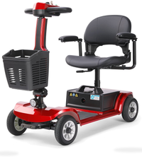 HKM-0711507 Foldable Mobility Scooter 250W Motor 24V 40Ah Battery 21.7 mi Range 3.73 mph Speed 418.9 lb Capacity, Bluetooth