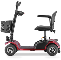 HKM-0809811 Foldable Mobility Scooter 350W Motor 24V 12Ah Battery 12.4 mi Range 8 mph Speed 264.6 lb Capacity, Folding Design