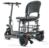 HKM-1497939 Foldable Mobility Scooter 350W Motor 24V 12Ah Battery 12.4 mi Range 6 mph Speed 242.5 lb Capacity, Bluetooth