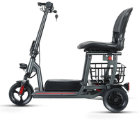 HKM-1497939 Foldable Mobility Scooter 350W Motor 24V 12Ah Battery 12.4 mi Range 6 mph Speed 242.5 lb Capacity, Bluetooth