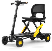 HKM-1923923 Foldable Mobility Scooter 250W Motor 24V 12Ah Battery 11.2 mi Range 5 mph Speed 330.7 lb Capacity, Bluetooth