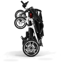 HKM-2710355 Foldable Electric Wheelchair 12 mi Range, Brushless Motor, Aluminum Frame, Folding Design, Stable 4-Wheel Base
