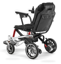 HKM-2710355 Foldable Electric Wheelchair 12 mi Range, Brushless Motor, Aluminum Frame, Folding Design, Stable 4-Wheel Base