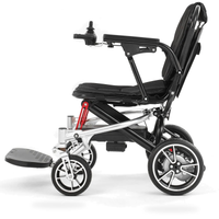 HKM-2710355 Foldable Electric Wheelchair 12 mi Range, Brushless Motor, Aluminum Frame, Folding Design, Stable 4-Wheel Base
