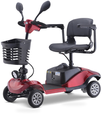HKM-3169107 Foldable Mobility Scooter 250W Motor 24V Battery 12.4 mi Range 5 mph Speed 264.6 lb Capacity, Electromagnetic Brake