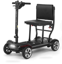 HKM-3398483 Foldable Mobility Scooter 24V Battery 12.4 mi Range 5 mph Speed, Brushless Motor, Folding Design, Quiet & Smooth Ride