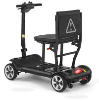 HKM-3398483 Foldable Mobility Scooter 24V Battery 12.4 mi Range 5 mph Speed, Brushless Motor, Folding Design, Quiet & Smooth Ride