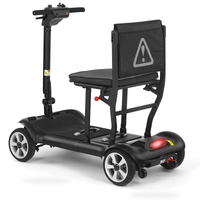 HKM-3398483 Foldable Mobility Scooter 24V Battery 12.4 mi Range 5 mph Speed, Brushless Motor, Folding Design, Quiet & Smooth Ride