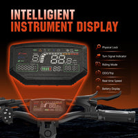 HKM-Z6M 43.5 Miles 48V 23Ah 1104Wh 3000W Dual-Motor Drive Long-Range Foldable Electric Scooter - Orange