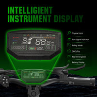 HKM-Z6M 43.5 Miles 48V 23Ah 1104Wh 3000W Dual-Motor Drive Long-Range Foldable Electric Scooter - Green