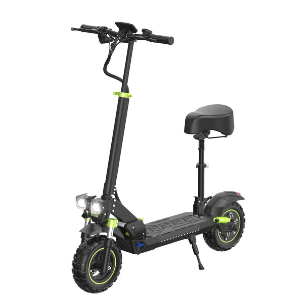 HKM-S6M Foldable E-Scooter with 1200W Motor 48V 18.2Ah Battery 873Wh 34.9 Mile Long-Range Rear Hub All-Terrain Riding