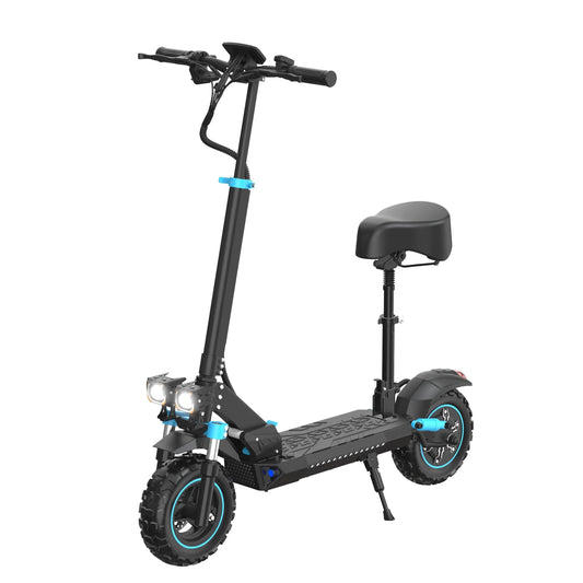 HKM-S6M Pro 37.2 Miles 48V 20.8Ah 998Wh 1200W Single-Motor Drive Long-Range Foldable Electric Scooter - Black