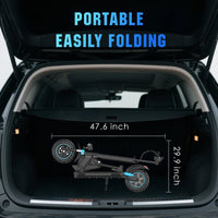 HKM-S6M Pro Portable Folding Electric Scooter 1200W 48V 20.8Ah 37.2 Mile Long-Range Rear Hub Drive All-Terrain Riding
