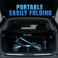 HKM-Z3M 43.5 Miles 60V 23Ah 1380Wh 3000W Dual-Motor Drive Long-Range Foldable Electric Scooter - Black