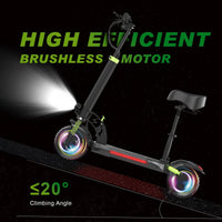 HKM-M4X Long-Range Portable Folding E-Scooter with 800W Motor 48V 15.6Ah Battery 27.9 Mile Rear Hub All-Terrain Riding