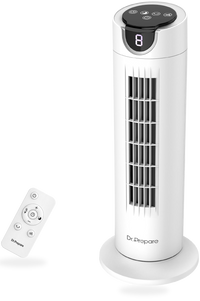 HKM-4181331 25 dB Quiet DC Bladeless Tower Fan with Remote, 8 Speeds 1-8H Timer 80° Oscillation 16 Inch for Home and Office
