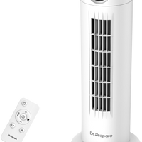 HKM-4181331 25 dB Quiet DC Bladeless Tower Fan with Remote, 8 Speeds, 1-8H Timer, 80° Oscillation, 16 Inch for Home and Office
