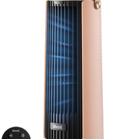 HKM-4771155 Bladeless Tower Fan, 20dB Quiet Mini Oscillating Fan, 5-Speed with 12H Timer, Portable Design, White