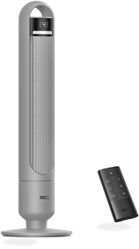 HKM-5131603 Tower Fan, 90° Oscillating 4 Speeds 3 Modes 28dB Quiet 26ft/s Air Velocity 8H Timer Remote Control Black