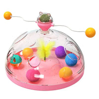 HKM-013971 Interactive Spinning Cat Toy for Engaging Play and Training
