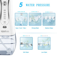 HKM-635219 Cordless Water Flosser for Effective Teeth Cleaning and Whitening
