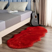 Plush Carpet Imitation Sheepskin Bedroom Wool Sofa Cushion Bay Window Cushion Irregular Non-slip Foot Pad Bedside Blanket