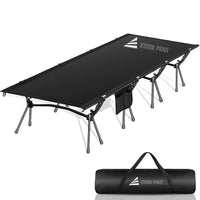 HKM-355667 Heavy Duty Portable Folding Camping Cot for Outdoor Use, Compact and Easy to Set Up Stretchers
