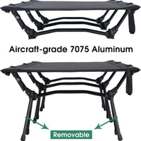 HKM-355667 Heavy Duty Portable Folding Camping Cot for Outdoor Use, Compact and Easy to Set Up Stretchers