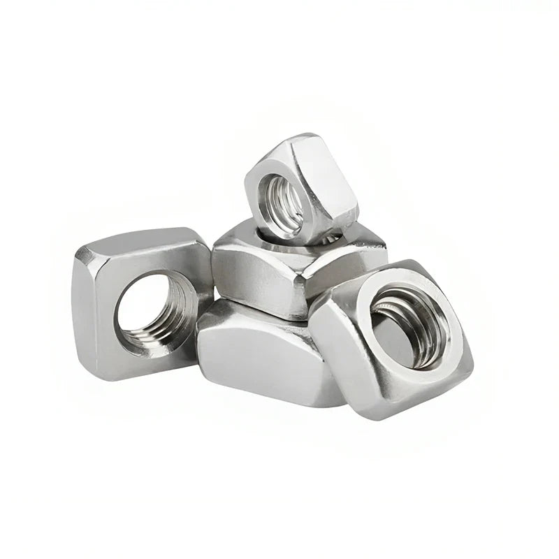 KTX-000979 Stainless Steel Square Nuts DIN 557 for M3, M5, M6, M8, M10, M12 Bolts Fixing