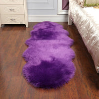Plush Carpet Imitation Sheepskin Bedroom Wool Sofa Cushion Bay Window Cushion Irregular Non-slip Foot Pad Bedside Blanket