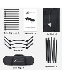 HKM-355667 Heavy Duty Portable Folding Camping Cot for Outdoor Use, Compact and Easy to Set Up Stretchers