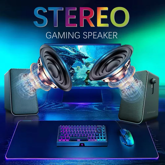 KTX-366995 Dual 10W High-Fidelity Stereo Speakers with Deep Bass for Enhanced Sound Experience