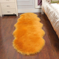Plush Carpet Imitation Sheepskin Bedroom Wool Sofa Cushion Bay Window Cushion Irregular Non-slip Foot Pad Bedside Blanket