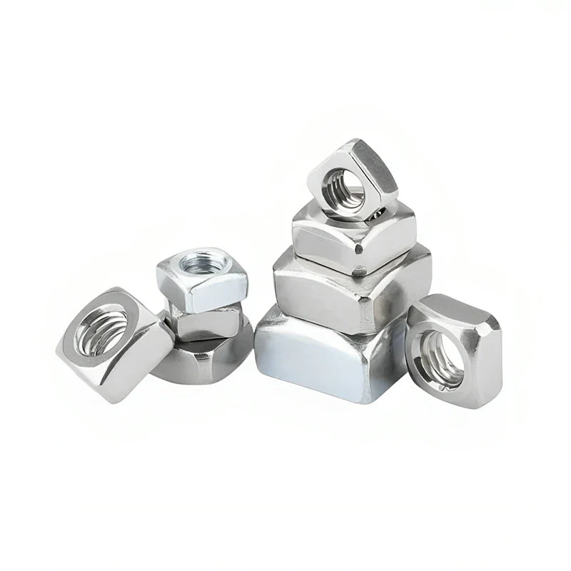 KTX-000979 Stainless Steel Square Nuts DIN 557 for M3, M5, M6, M8, M10, M12 Bolts Fixing
