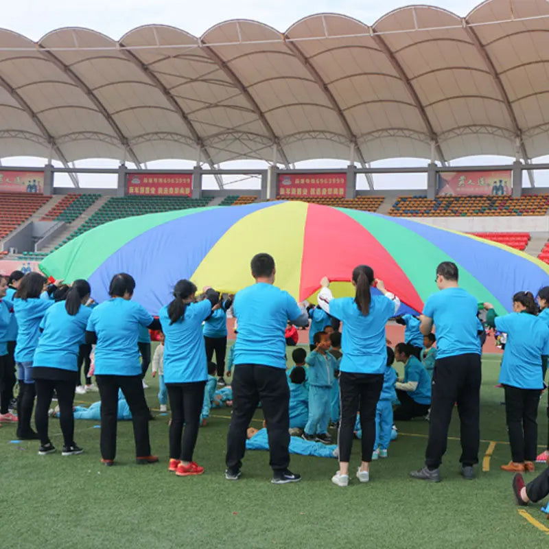 KTX-365139 Outdoor Play Parachute for Kids - Custom Sizes Available with Handles