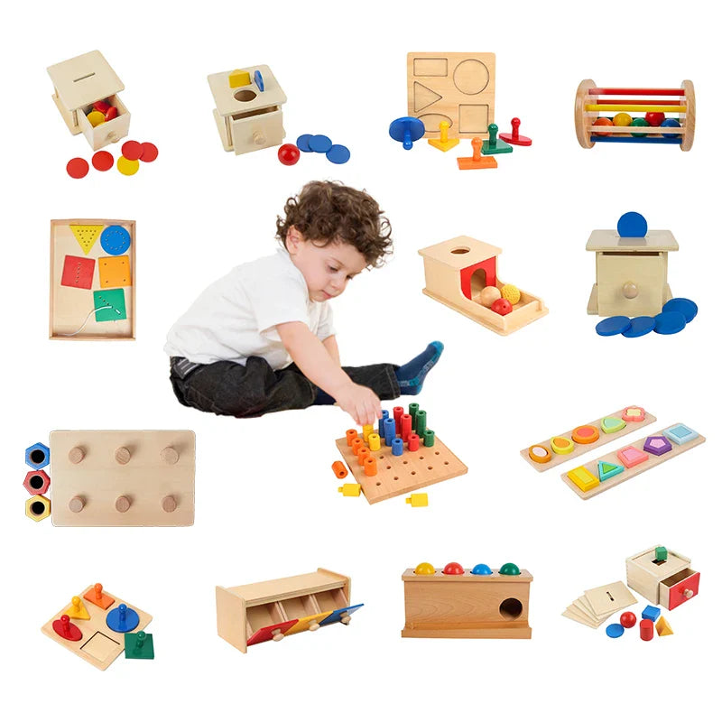 KTX-218259 Montessori Wooden Shape Puzzles for Kindergarten Learning and Development