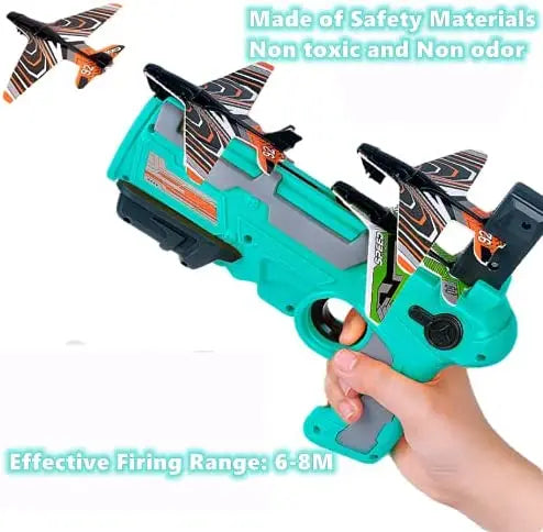 KTX-879379 Foam Glider Airplane Launcher for Outdoor Play – Fun Hand-Throw Airplane Toy for Kids