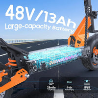 Electric Scooter Adults 10" Tires 1000W Brushless Motor Top Speed 28 MPH 28 Miles Max Range Dual Folding Smart APP Max 330lbs
