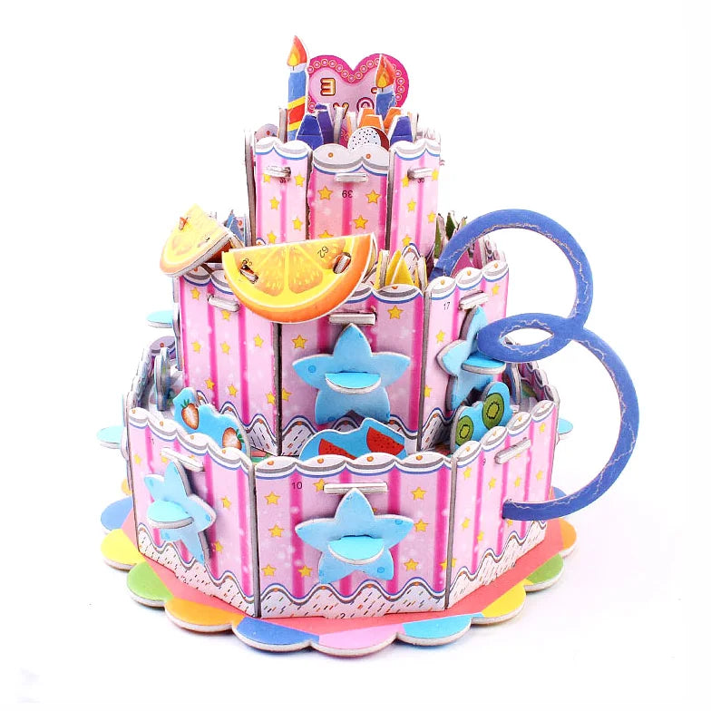 KTX-236371 Children's Creative DIY 3D Foam Paper Puzzle Model Building Toy