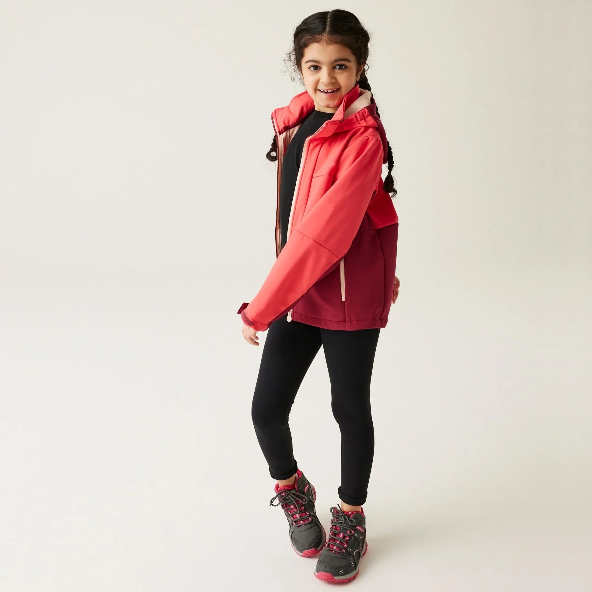 KTX-342675 Winter Girls Softshell Windproof Jacket Elegant Dress Design for Comfort and Style