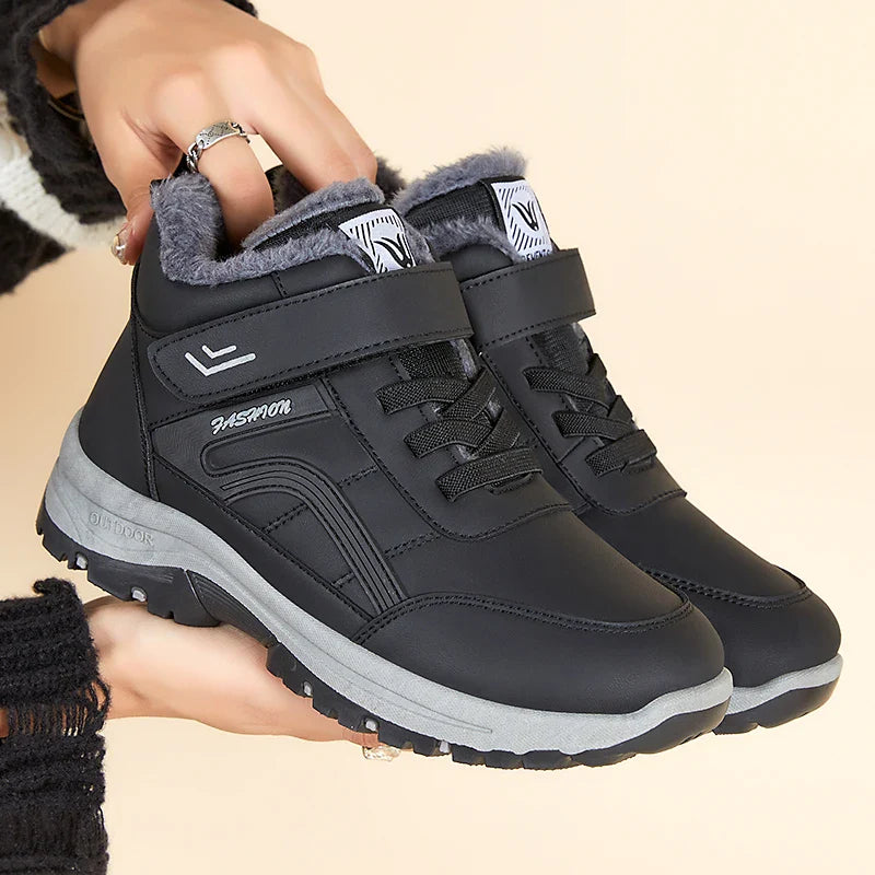 HKM-688467 BM-D-7latest Design Thick Inside Warm Walking Non-slip Waterproof Winter Warm Women's Casual Flat Boots
